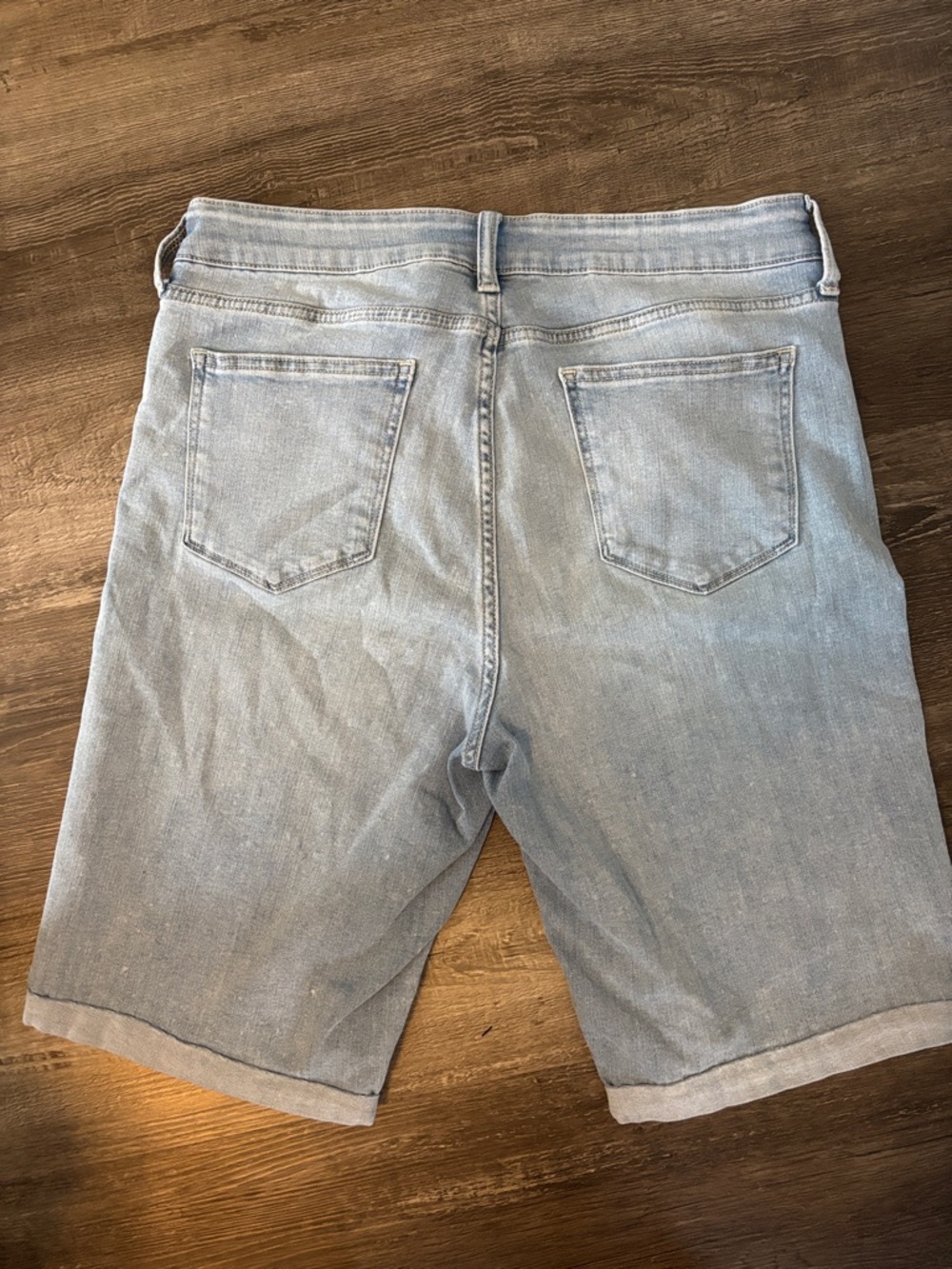 Light Wash Denim Bermuda Shorts - Picture 3 of 5